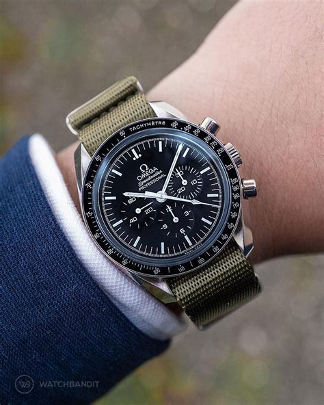 omega speedmaster reduced lug width|omega speedmaster on nato strap.